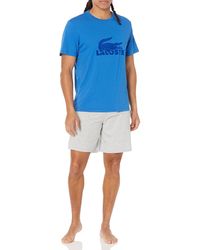 Lacoste - 2-piece Pajama Set With Relaxed Fit T-shirt And Sleep Shorts - Lyst