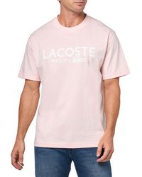 Lacoste - Printed Cotton T-shirt - Lyst