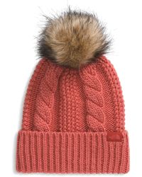 The North Face - Oh Mega Fur Pom Beanie | Deep Fit Cuffed Winter Hat With Oversized Faux-fur Pom & Textured Cable Detailing - Lyst