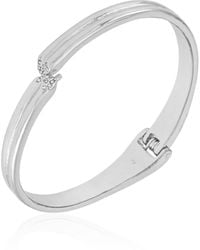 Guess - Bracciale a polsino argentato con cerniera - Lyst