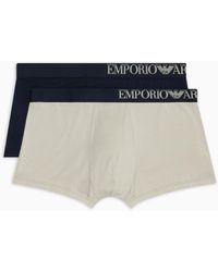 Emporio Armani - Asv Soft-touch Eco-viscose Two-pack Of Boxer Briefs - Lyst