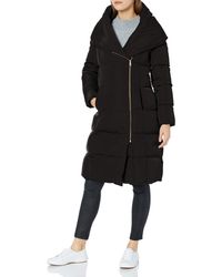 Cole Haan - Down Coat With Bib Front And Dramatic Hood - Lyst