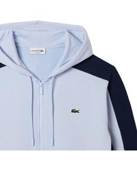 Lacoste - Classic Fit Long Sleeve Color Blocked Full Zip Hoodie W/adjustable Neck & Front Pockets - Lyst