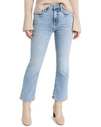 7 For All Mankind - High-waisted Slim Kick Fit Jeans In Must - Lyst