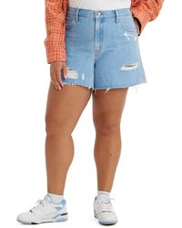 Levi's - ® Trendy Plus Size Cotton High-rise Mom Shorts - Lyst