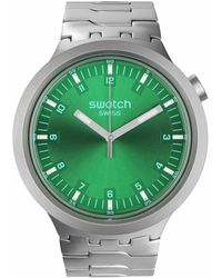 Swatch - Big Bold Irony Watch Casual Polymer Green Automatic Waterproof Big Bold Irony Forest Face - Lyst