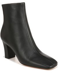 Vince - S Charli Square Toe Ankle Boot Black Leather 8.5 M - Lyst