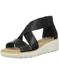 Clarks Leather Collection Jillian Bright Wedge Sandals - Lyst