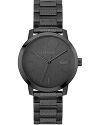 Lacoste - Orologio con Movimento al Quarzo a Tre Lancette da Uomo Collezione .12.12 METROPOLE con Cinturino in Acciaio Inossidabile Nero - Lyst
