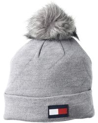 white tommy hilfiger beanie
