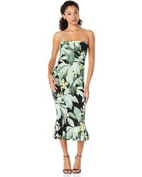Norma Kamali - Womens Strapless Fishtail To Midcalf Cocktail Dress - Lyst