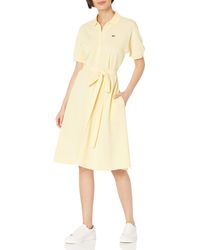 Lacoste Cotton Belted Polo Shirtdress ...