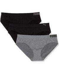 PUMA - Womens Plus Size 3 Pack Seamless Bikini Style Underwear - Lyst