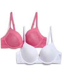 Tommy Hilfiger - All Over Lace Lightly Lined Micro Bra 2-pack - Lyst