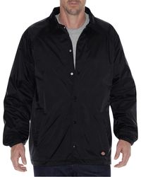 Dickies - Mens Big & Tall Snap Front Nylon Jacket Work Utility Outerwear - Lyst