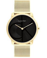 Calvin Klein - 35mm 2h Quartz Watch - Stainless Steel Mesh Bracelet - Water Resistance 30 Meters – Premium Fashion Timepiece For Everyday Style - Lyst