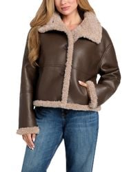 Guess - S Terry Crop Faux Shearling - Lyst