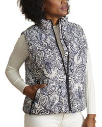 Vera Bradley - Zip Up Puffer Vest With Pockets - Lyst