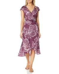 Gottex Standard Cap Sleeve Wrap Beach Dress Swimsuit Cover Up - Purple