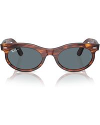 Ray-Ban - Rb2242f Wayfarer Oval Low Bridge Fit Sunglasses - Lyst