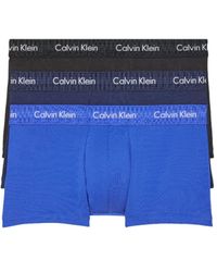 Calvin Klein - Cotton Stretch 3-pack Low Rise Trunks - Lyst