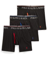 Polo Ralph Lauren - 3-pack 4d-flex Cool Microfiber Boxer Briefs 3 Polo Black Xl - Lyst