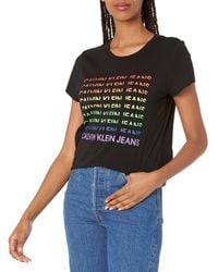 Calvin Klein - Jeans Pride Ombre Logo Short Sleeve Iconic Tee Black - Lyst