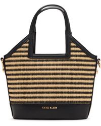 Anne Klein - S Straw Mini Tote With Convertible Strap - Lyst