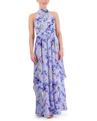 Eliza J - Sleeveless Halter Neck Maxi Dress - Lyst