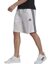adidas - Mens Designed to Move 3-Stripes Short White/Black X-Large/Tall - Lyst