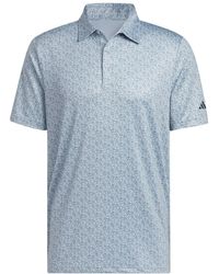 adidas - S Ultimate365 Allover Print Golf Polo Shirt Blue - Lyst