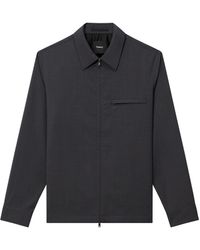 Theory - Overshirt Travel Jacket In Motion Wool - Lyst