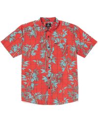 Volcom - Regular Marble Floral Short Sleeve Button Down Hawaiian Shirt - Lyst