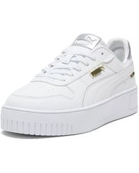 PUMA - Carina Street Sneaker White Silver Gold - Lyst