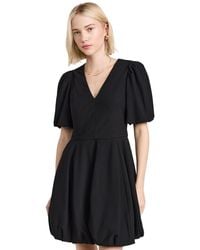 Shoshanna - Nova V-neck Short Sleeve Bubble Hem Mini Dress - Lyst