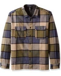 Volcom Mens Shader Modern Fit Woven Long Sleeve Button Up Shirt
