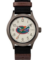 Timex - Collegiate Clutch 40mm Watch – Florida Gators with Black Fabric & Brown Leather - Lyst