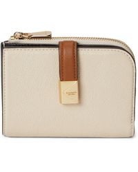 Kate Spade - Tribeca Colorblocked Pebbled Leather Small Compact Wallet - Lyst