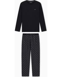 Emporio Armani - Long Pajama Set - Lyst
