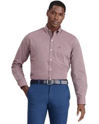 Izod - Performance Comfort Long Sleeve Solid Button Down Shirt - Lyst