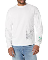 The Kooples Ribbed Crew Neck Graphic Cotton T-shirt - White