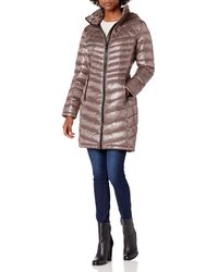 calvin klein down hooded walker jacket