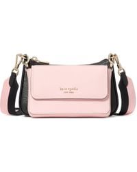 Kate Spade - Double Up Colorblocked Pebbled Leather Crossbody - Lyst