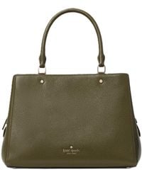 Kate Spade - Leila Pebbled Leather Medium Triple Compartment Satchel - Lyst