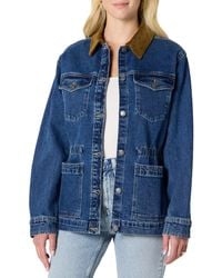 Amazon Essentials - Regular-fit Low Stretch Denim Cinched Waist Barn Jacket - Lyst