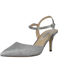 nina black satin pumps