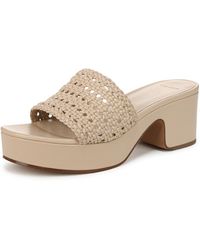 Vince - S Margo Slide Sandal Birchsand Woven Leather 9.5 M - Lyst