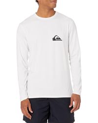 Quiksilver - Solid Streak Long Sleeve Surf Tee Rashguard, White, Medium - Lyst