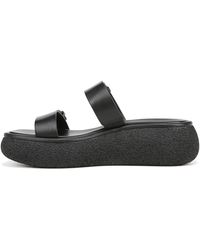 Vince - S Lagos Platform Slip On Double Strap Sandal Black Leather 9.5 M - Lyst