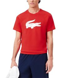 Lacoste - Large Croc Graphic T-shirt - Lyst